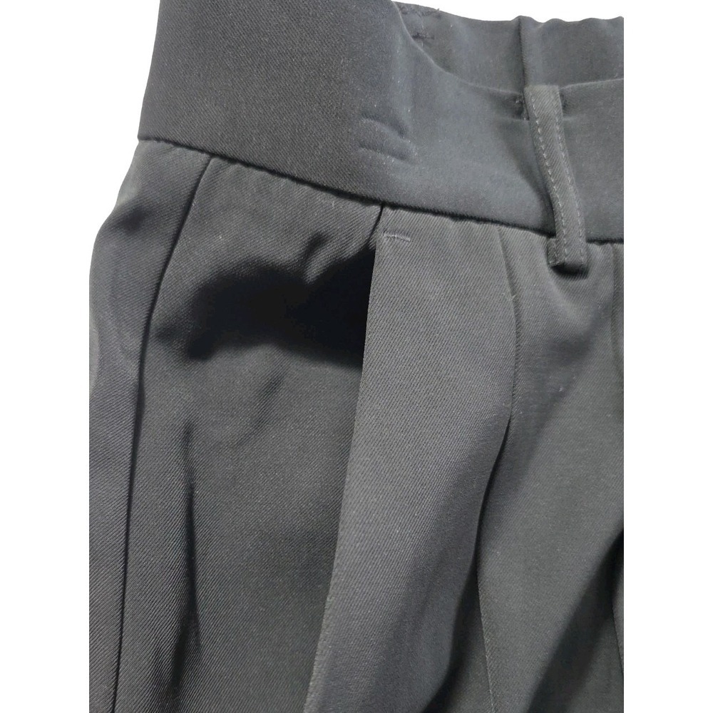 French Connection Wide Leg Trousers L Black High Rise NWT 30x27 Chic - Picture 10 of 13